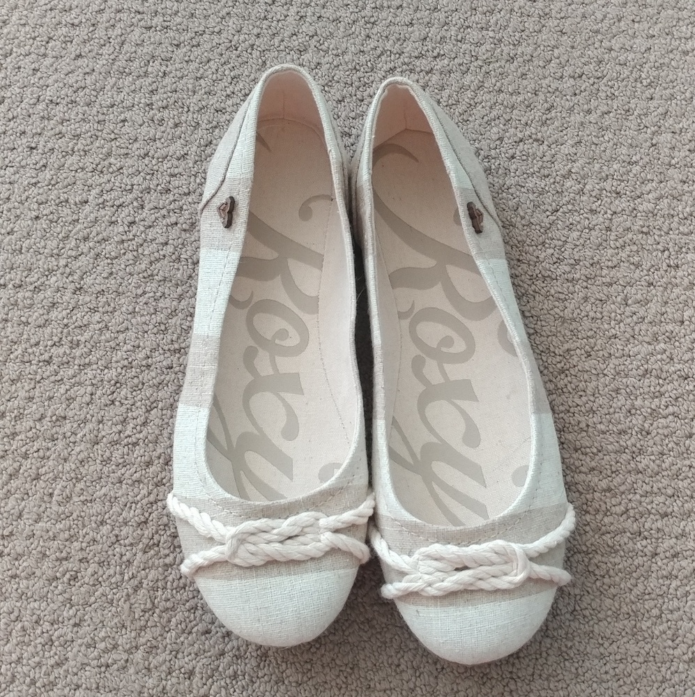 Roxy Tan/Cream Flats